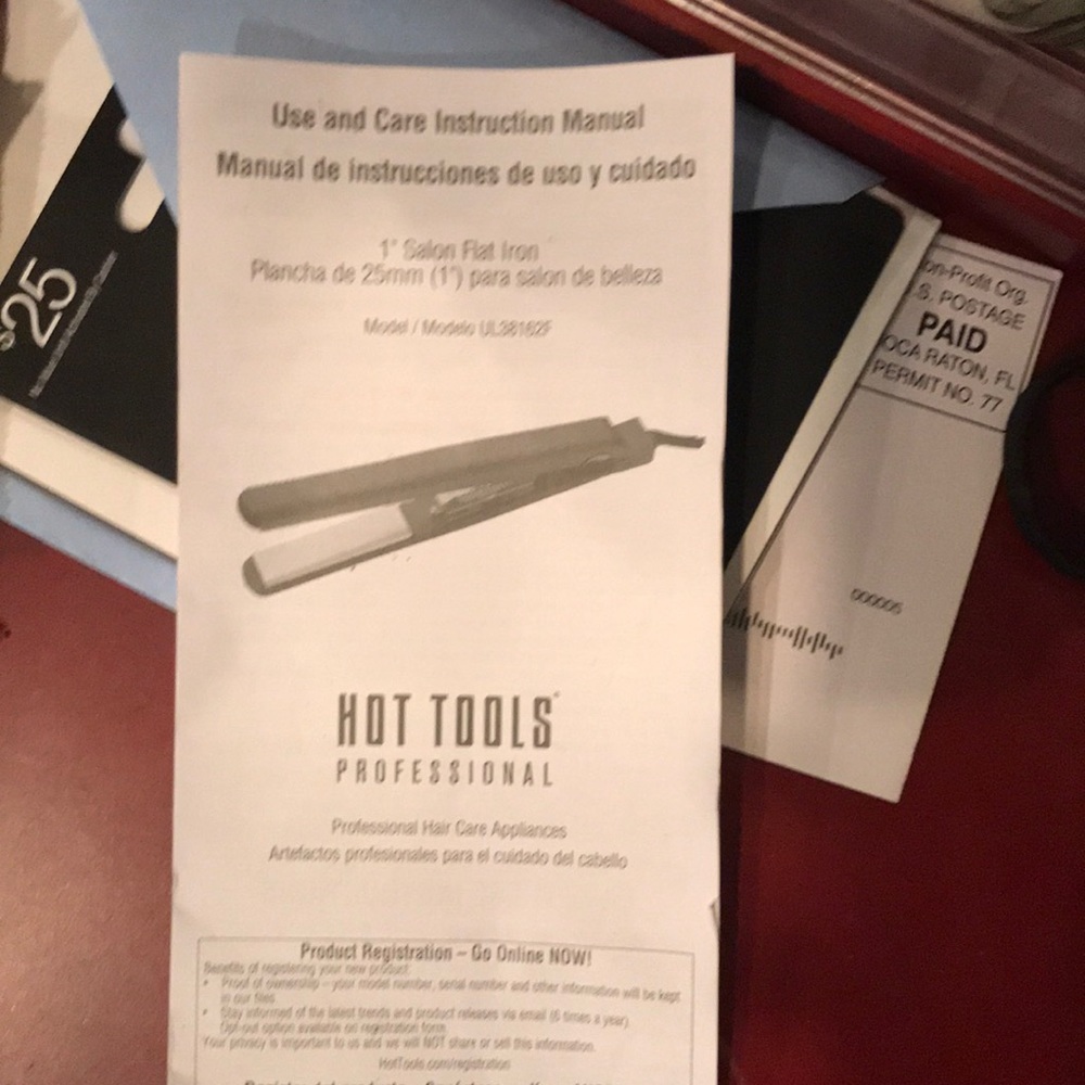 Hot Tools hair straightener.